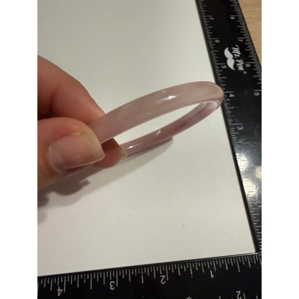 Pink Swirl Resin Bangle Bracelet Translucent Marbled Rose Minimalist Jewelry